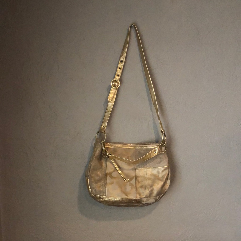 Vintage Authentic Coach Ali Patchwork Hobo Purse